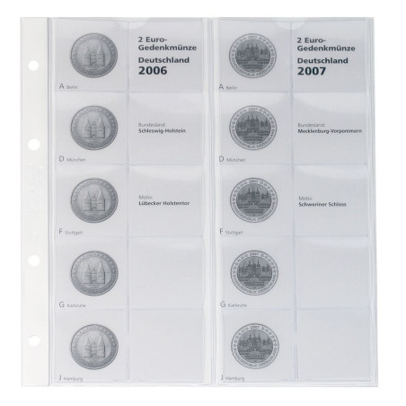 Nemecko 2 Euro 2006-2007 ADFGJ do Lindner albumu