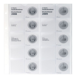 Gyűjtőlap 2 Euro Németország 2008-2009 Lindner albumba