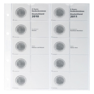 Nemecko 2 Euro 2010-2011 ADFGJ do Lindner albumu