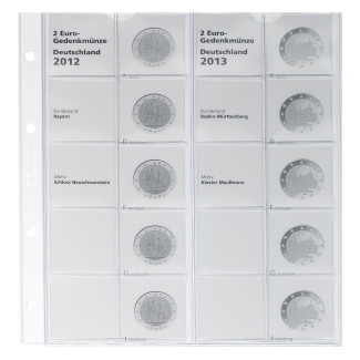 Nemecko 2 Euro 2012-2013 ADFGJ do Lindner albumu