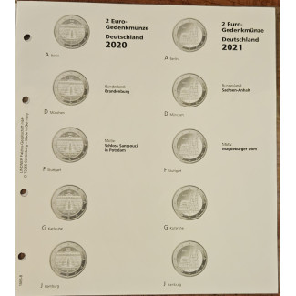 Gyűjtőlap 2 Euro Németország 2020-2021 Lindner albumba