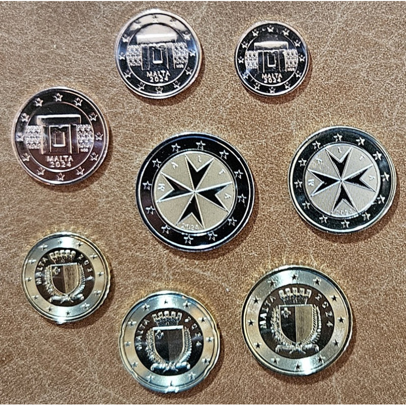 Malta 2024 set of 8 eurocoins (UNC)