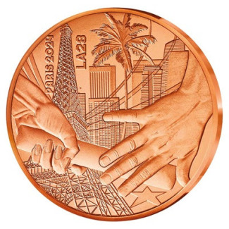 1/4 Euro Franciaország 2024 - Los Angeles 2028 (UNC)
