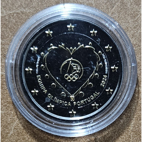 2 Euro Portugalsko 2024 - Účasť na 33. olympijských hrách (Rut-zlato imitácia UNC)