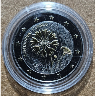 2 Euro Estónsko 2024 - Nevädza poľná (Ruténium-zlato imitácia UNC)