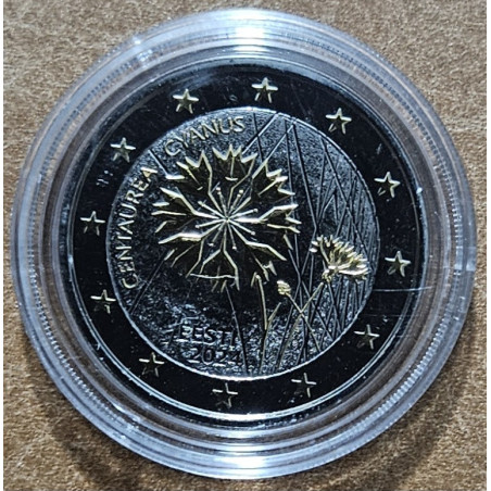 2 Euro Estónsko 2024 - Nevädza poľná (Ruténium-zlato imitácia UNC)