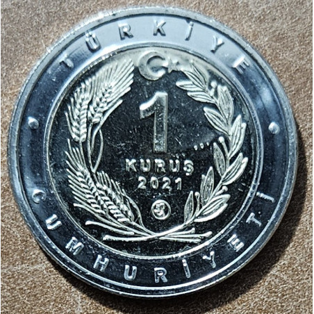 Turecko 1 kurus 2021 - Rys (UNC)