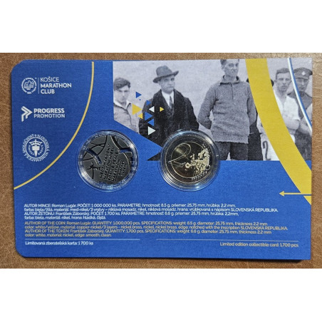 2 Euro Slovensko 2024 - Maratónsky beh v Košiciach (UNC karta Slovenskej numizmatickej spoločnosti)