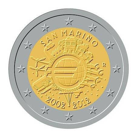euroerme érme 2 Euro San Marino 2012 - Az Euro 10 éve (BU)