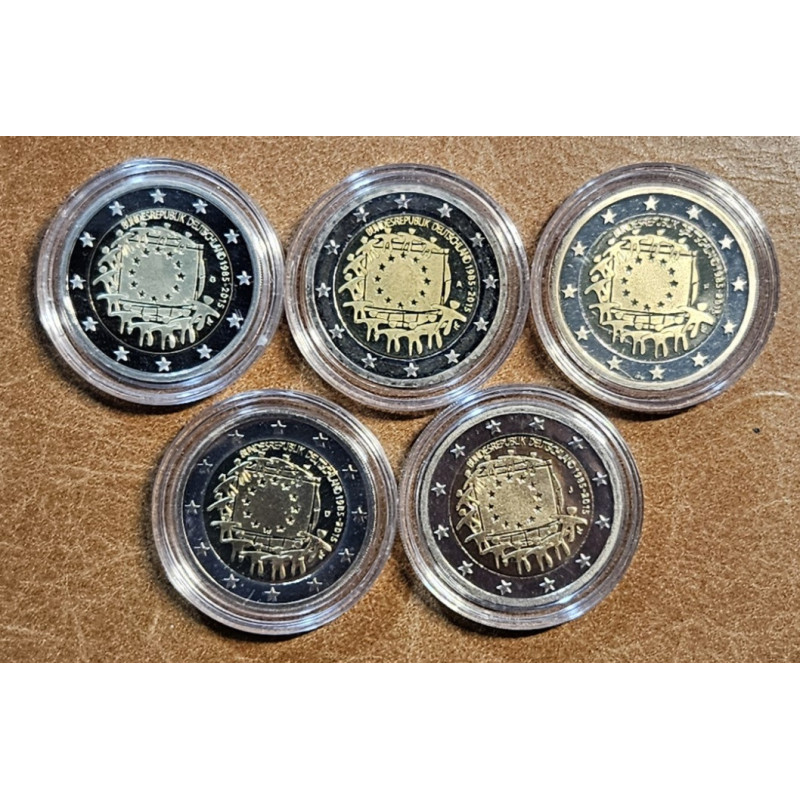 2 Euro Germany 2015 - "ADFGJ" 30 years of European flag (5x Proof)