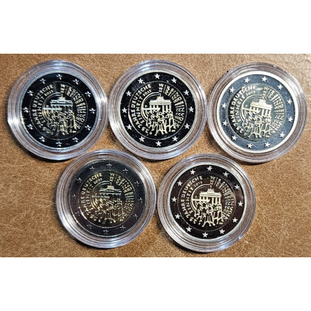 2 Euro Nemecko 2015  "ADFGJ" 25 rokov of opätovného zjednotenia Nemecka (5 x Proof)