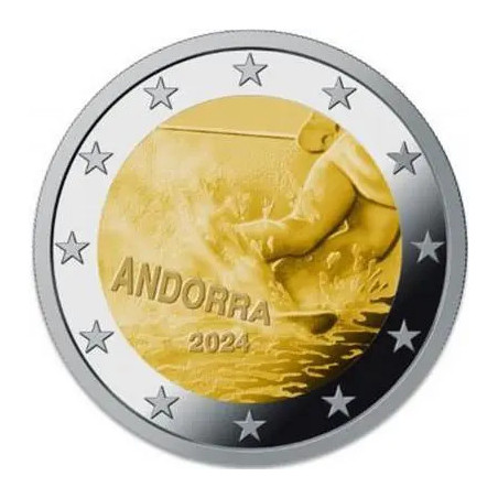2 Euro Andorra 2024 - 100 rokov lyžovania v Andorre (UNC)