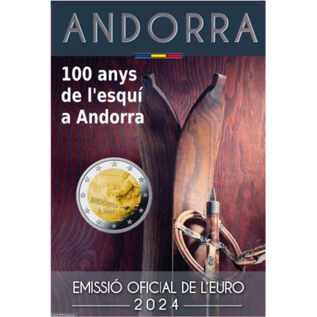 2 Euro Andorra 2024 - Az andorrai sízés 100 éve (BU)