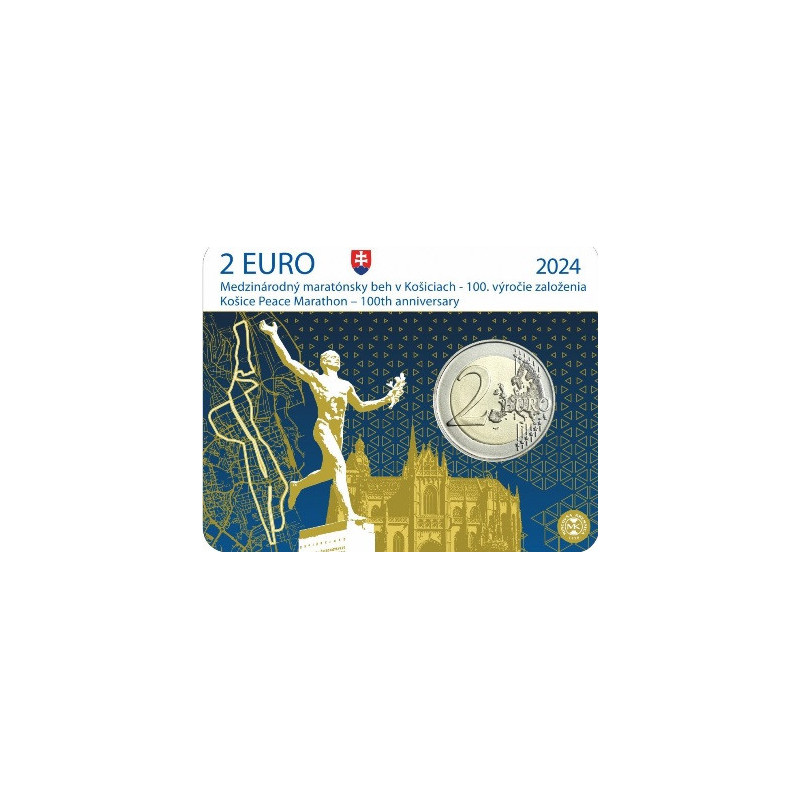 2 Euro Slovakia 2024 - Košice Peace Marathon (UNC card)