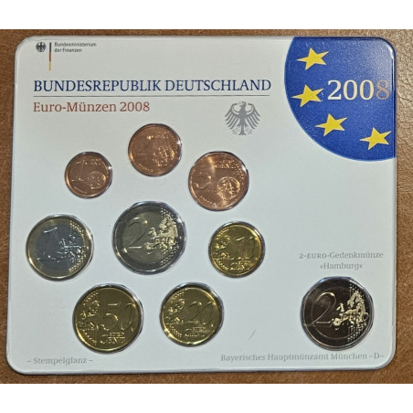 Euromince mince Nemecko 2008 \\"A\\" sada 9 euromincí (BU)