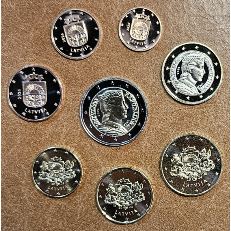 Latvia 2024 set of 8 eurocoins (UNC)