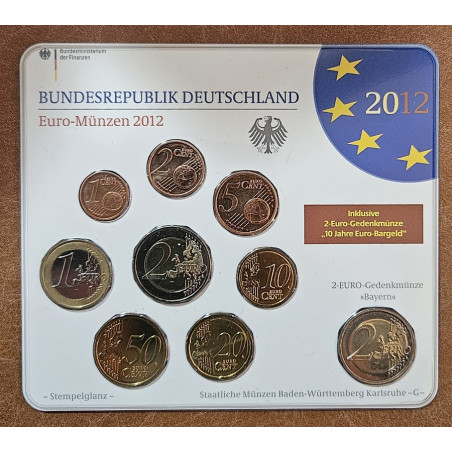 eurocoin eurocoins Set of 7 coins Germany 2012 \\"F\\" (UNC)