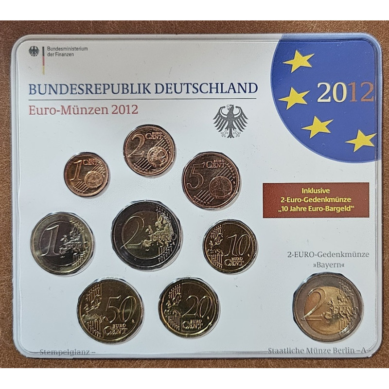 eurocoin eurocoins Set of 7 coins Germany 2012 \\"F\\" (UNC)