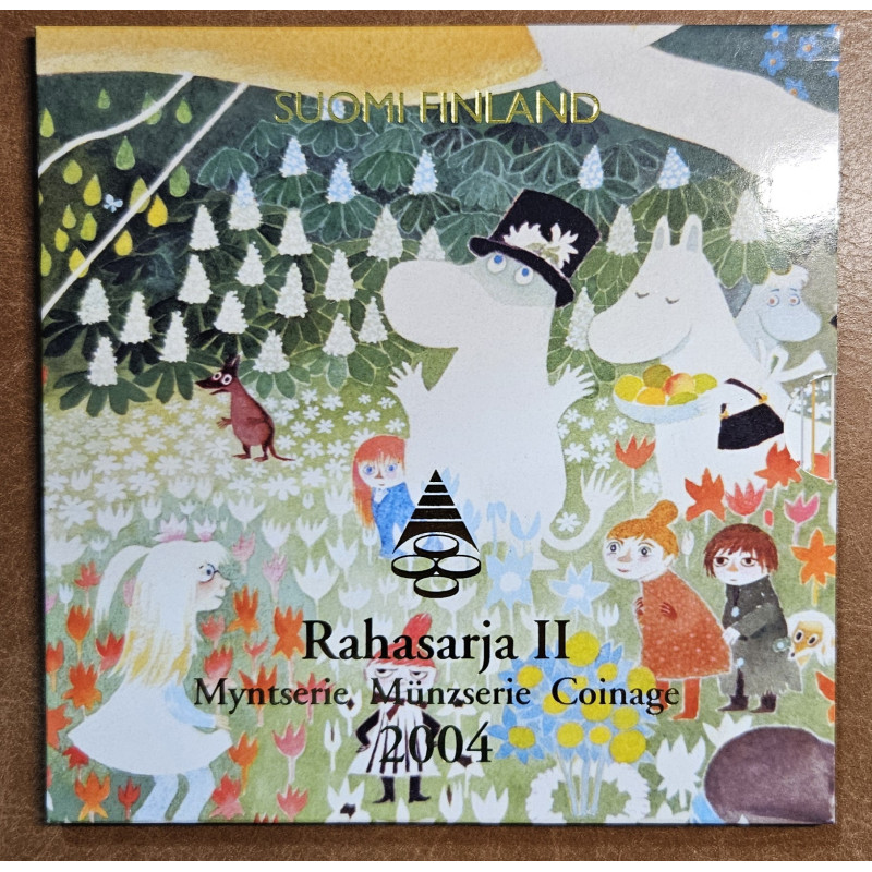 Fínsko 2004 - sada 8 euromincí Moomins (BU)