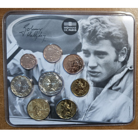 France 2020 miniset of 8 coins Johnny Hallyday (BU)