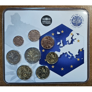 France 2022 miniset of 8 coins ! white ! (BU)