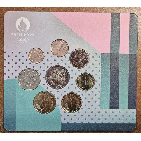 France 2024 miniset of 8 coins Eiffel (BU)