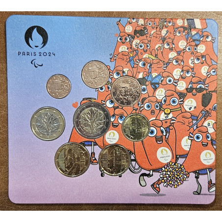 France 2024 miniset of 8 coins Paraolympics (BU)