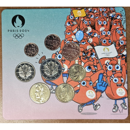 France 2024 miniset of 8 coins Olympics (BU)