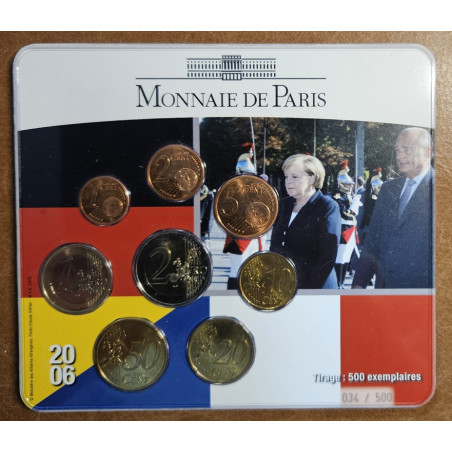 Francúzsko 2006 sada 8 euromincí Merkel (BU)