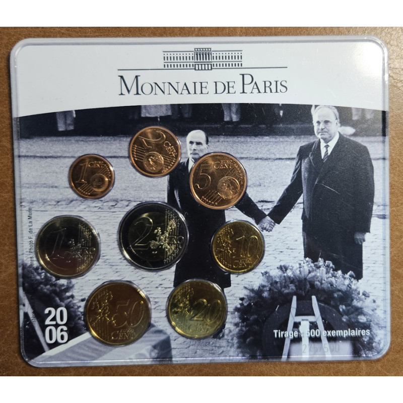 France 2006 set of 8 eurocoins Mitterand (BU)