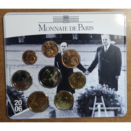 France 2006 set of 8 eurocoins Mitterand (BU)