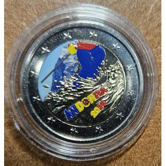 2 Euro Andorra 2024 - 100 rokov lyžovania v Andorre II. (farebná UNC)