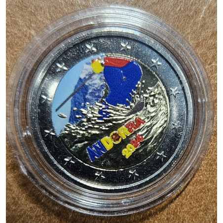 2 Euro Andorra 2024 - 100 rokov lyžovania v Andorre II. (farebná UNC)