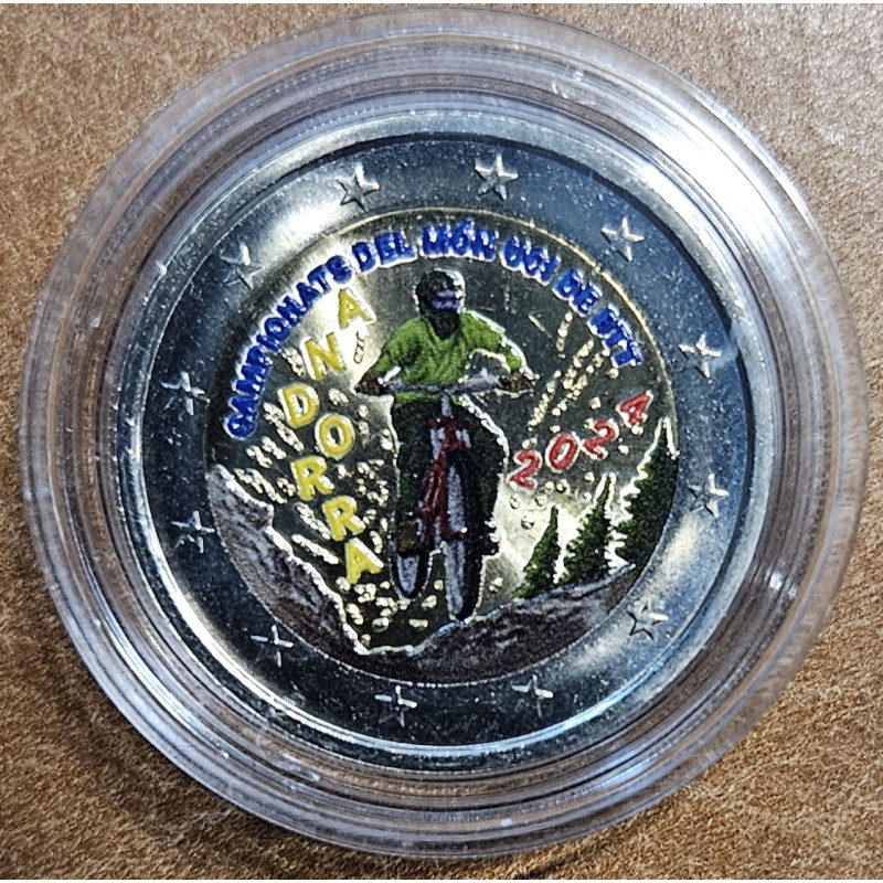 2 Euro Andorra 2024 - Mountain bike világbajnokság III. (színezett UNC)