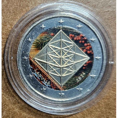 2 Euro Latvia 2024 - Puzuris: Symbol of wholeness II. (colored UNC)