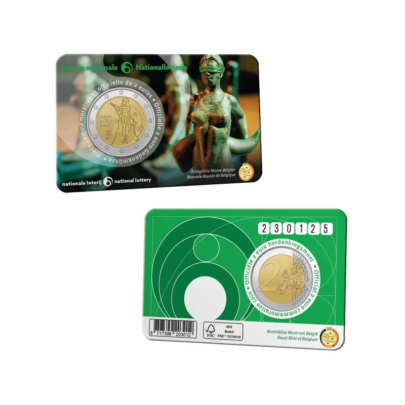 2 Euro Belgium 2025 - A nemzeti lottó (BU francia szöveg)
