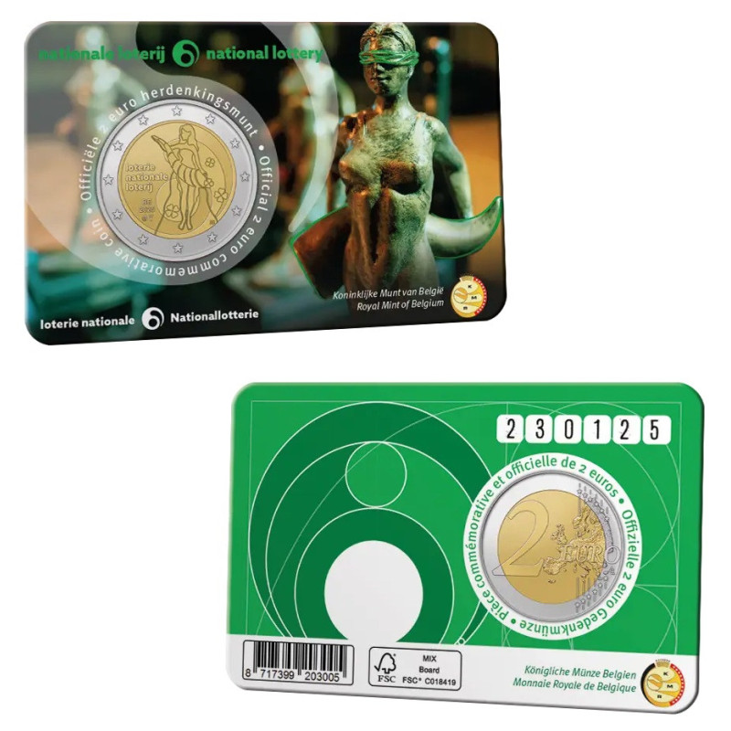 2 Euro Belgium 2025 - National lottery (BU dutch text)