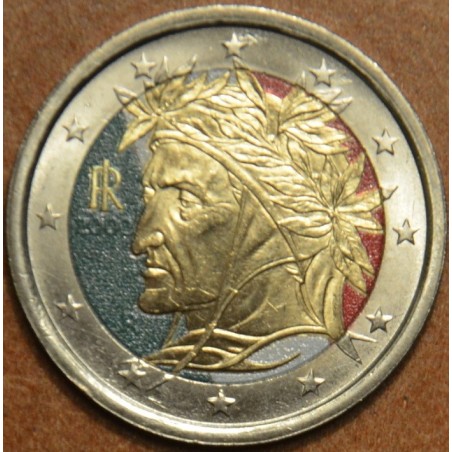 euroerme érme 2 Euro Olaszország (színezett UNC)