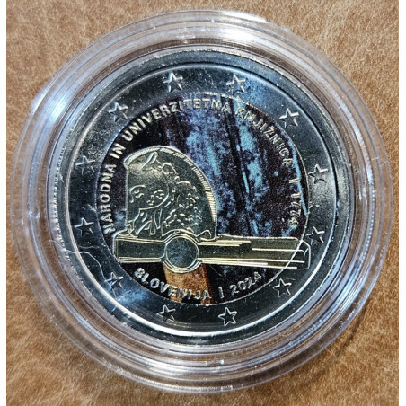 2 Euro Szlovénia 2024 - Országos és Egyetemi Könyvtár (színezett UNC)