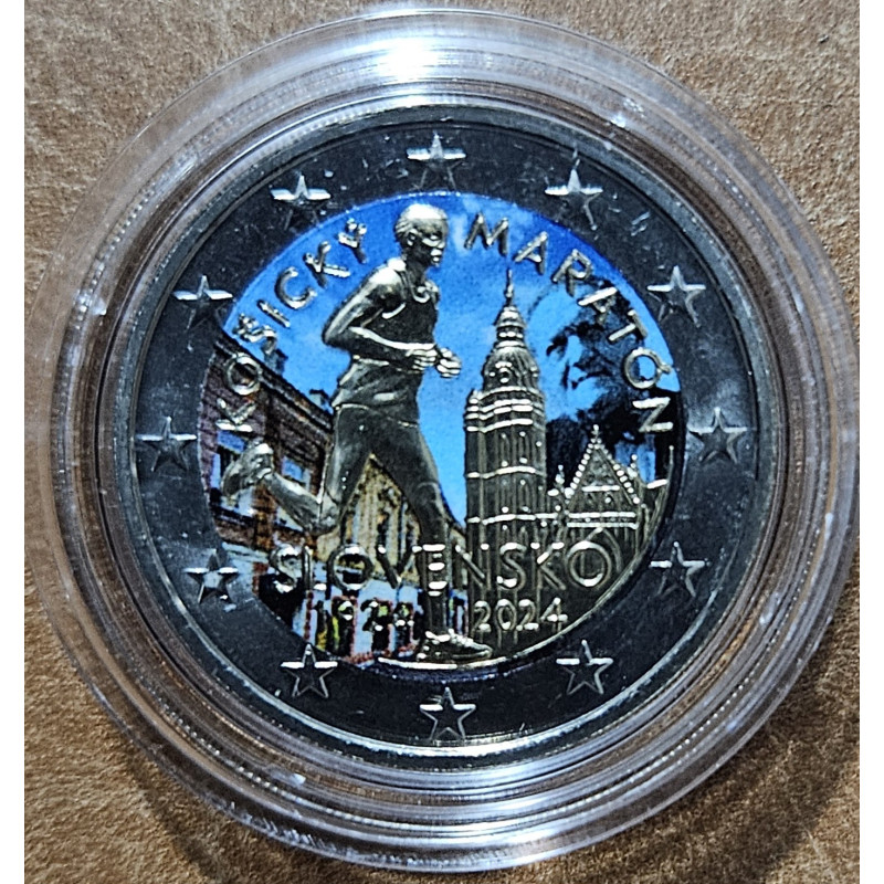 2 Euro Szlovákia 2024 - A kassai maraton (színezett UNC)