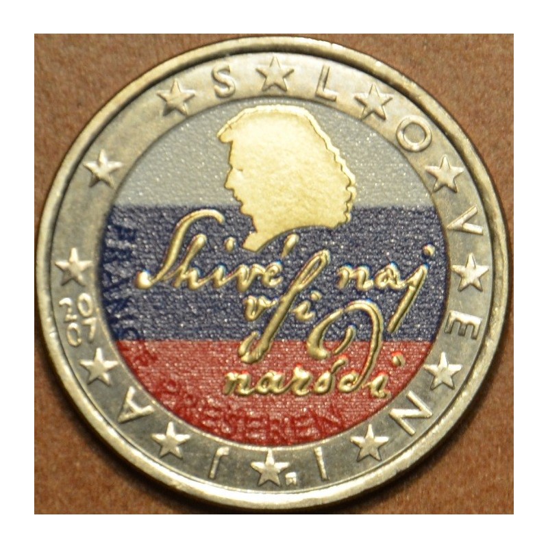 eurocoin eurocoins 2 Euro Slovenia 2007 (colored UNC)