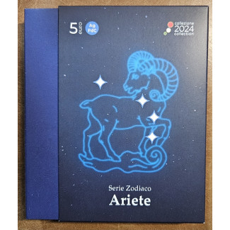 5 Euro Olaszország 2024 Zodiac: Kos (Ag BU)