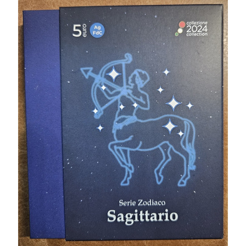 5 Euro Taliansko 2024 Zodiac: Strelec (Ag BU)