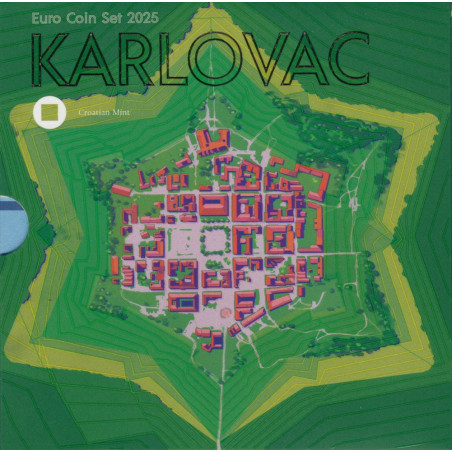 Chorvátsko 2025 sada 8 mincí Karlovac (BU)