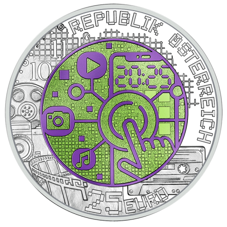 25 Euro Rakúsko 2025 - Digitalizácia (Niob Ag UNC)