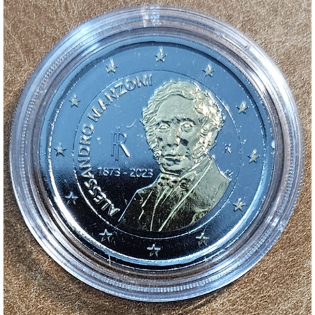 2 Euro Taliansko 2023 - Alessandro Manzoni (Ruténium-zlato imitácia)