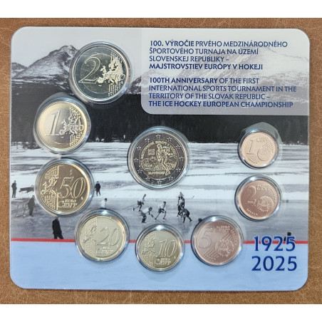 Slovakia 2025 set of 9 coins - European championship in hockey (BU)