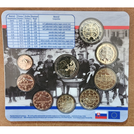 Slovakia 2025 set of 9 coins - European championship in hockey (BU)