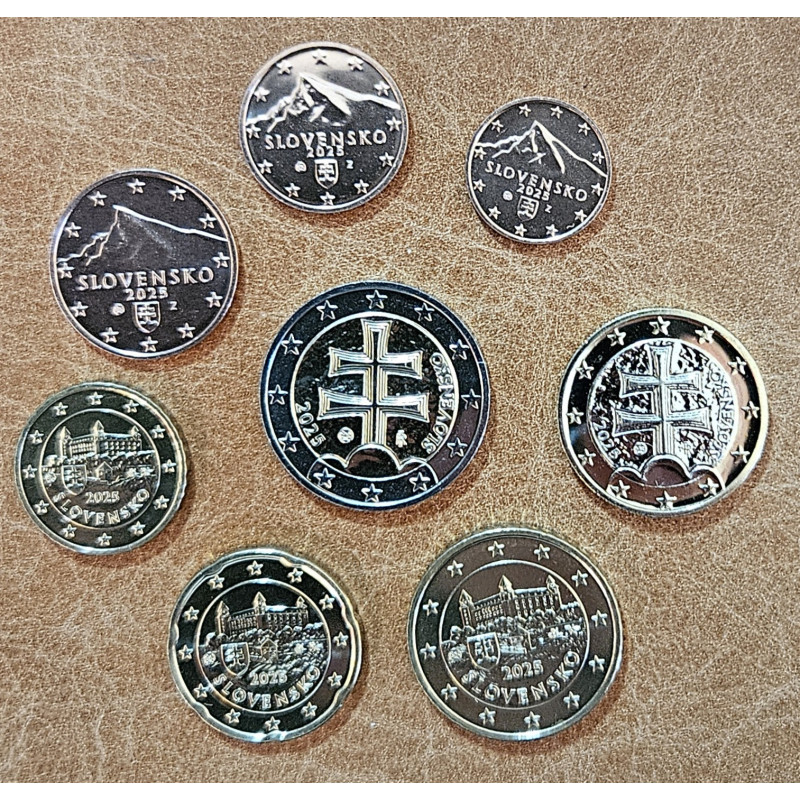 Slovakia 2025 set of 8 coins (UNC)