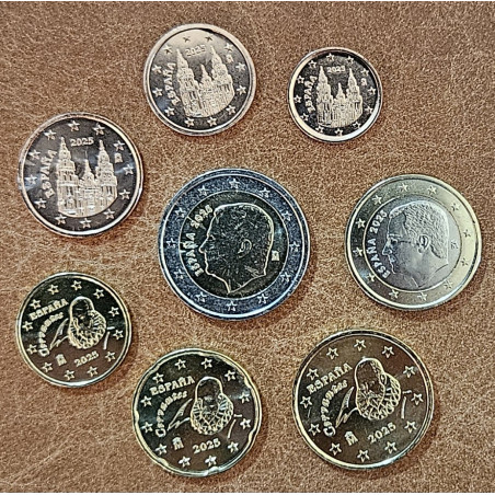 Španielsko 2025 sada 8 euromincí (UNC)